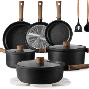 CAROTE Nonstick Pots and Pans, Induction Cookware Set Kitchen Cooking Sets